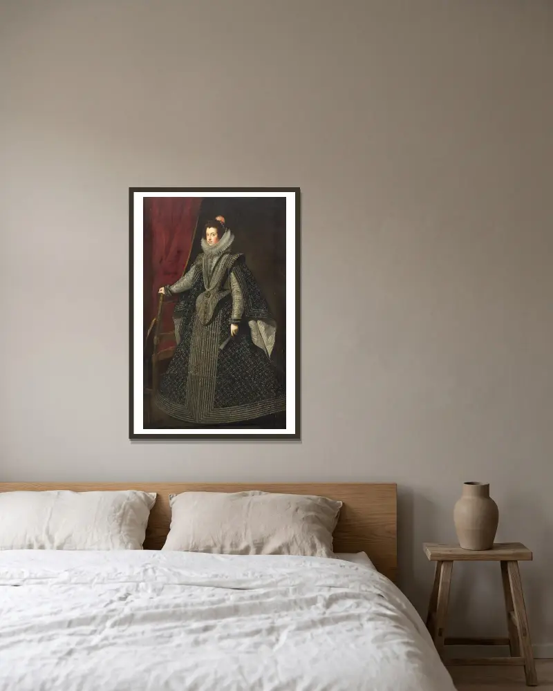 Isabella av Bourbon, Filip IV:s första drottning av Diego Velázquez inramad på en vägg