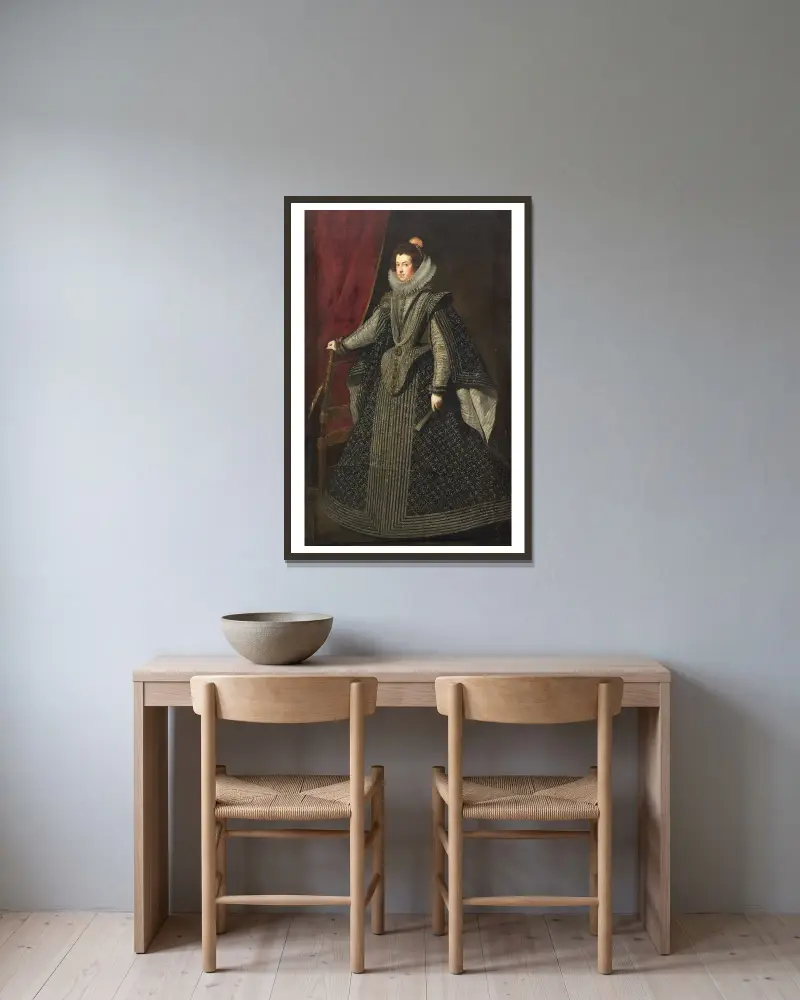 Isabella av Bourbon, Filip IV:s första drottning av Diego Velázquez inramad på en vägg
