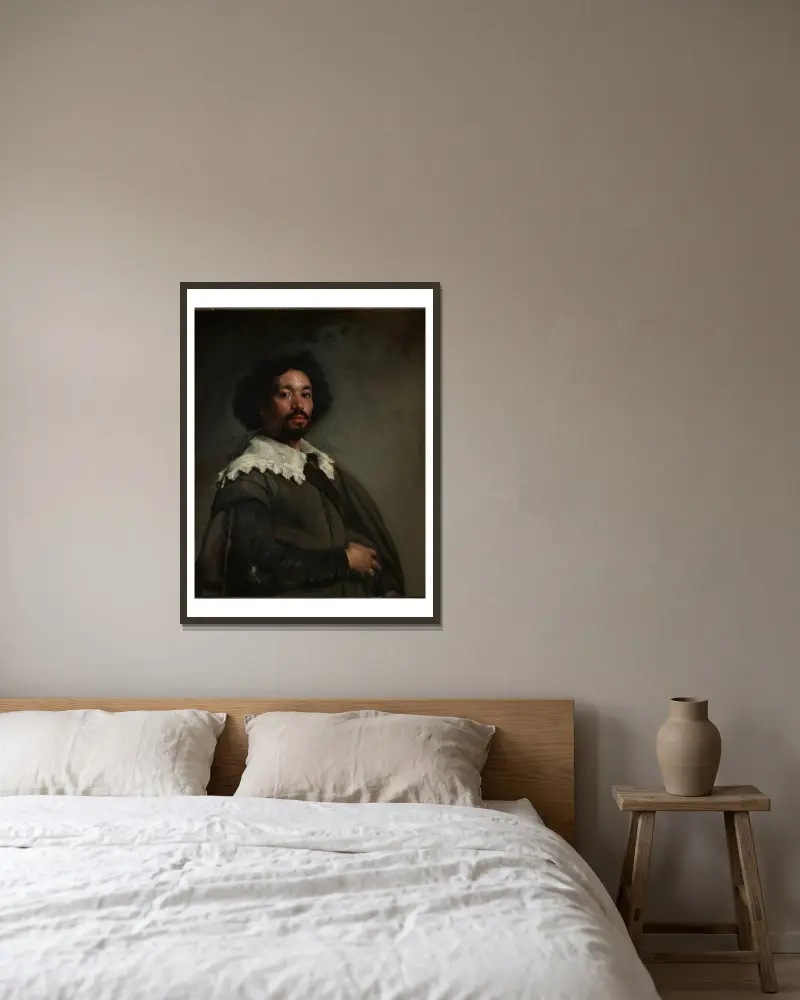 Juan de Pareja von Diego Velázquez gerahmt an einer Wand