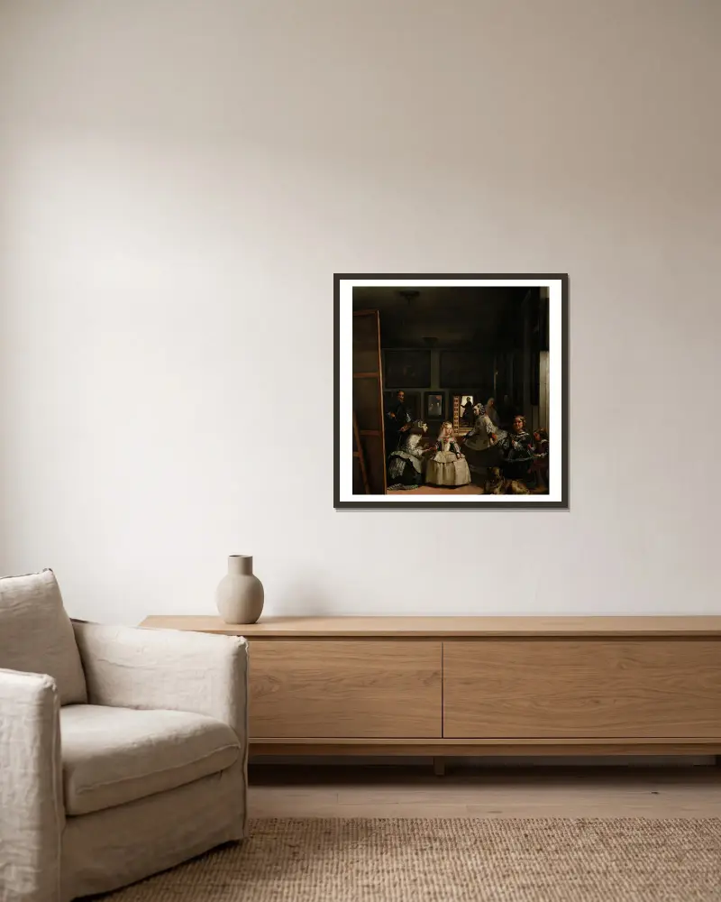 Las meninas, Diego Velázquez v rámu na stěně
