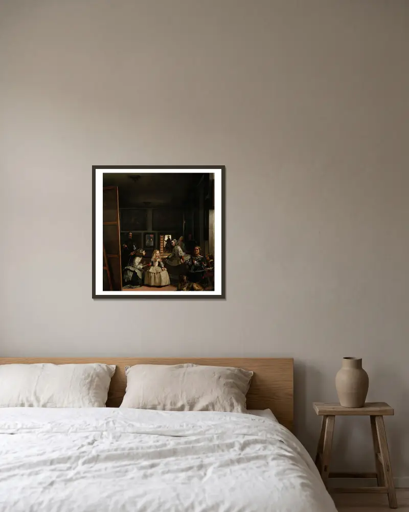 Las meninas, Diego Velázquez v rámu na stěně