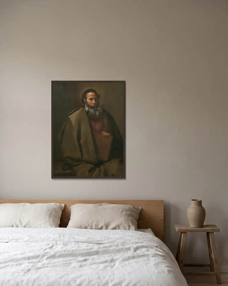 Der heilige Paulus von Diego Velázquez gerahmt an einer Wand