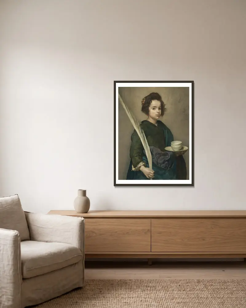 Svatá Rufina, Diego Velázquez v rámu na stěně