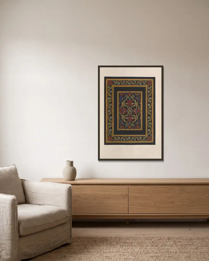 Buchumschlag von Matthew Digby Wyatt gerahmt an einer Wand