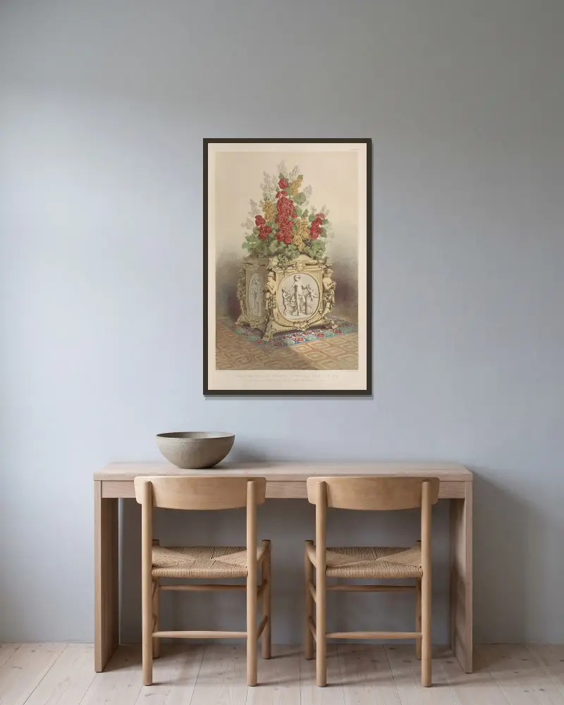 Blumenständer von Matthew Digby Wyatt gerahmt an einer Wand