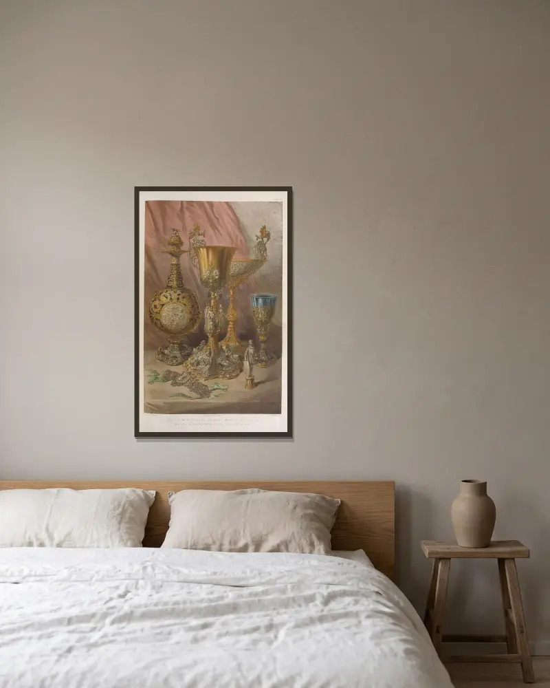 Objekte in Silber von Matthew Digby Wyatt gerahmt an einer Wand