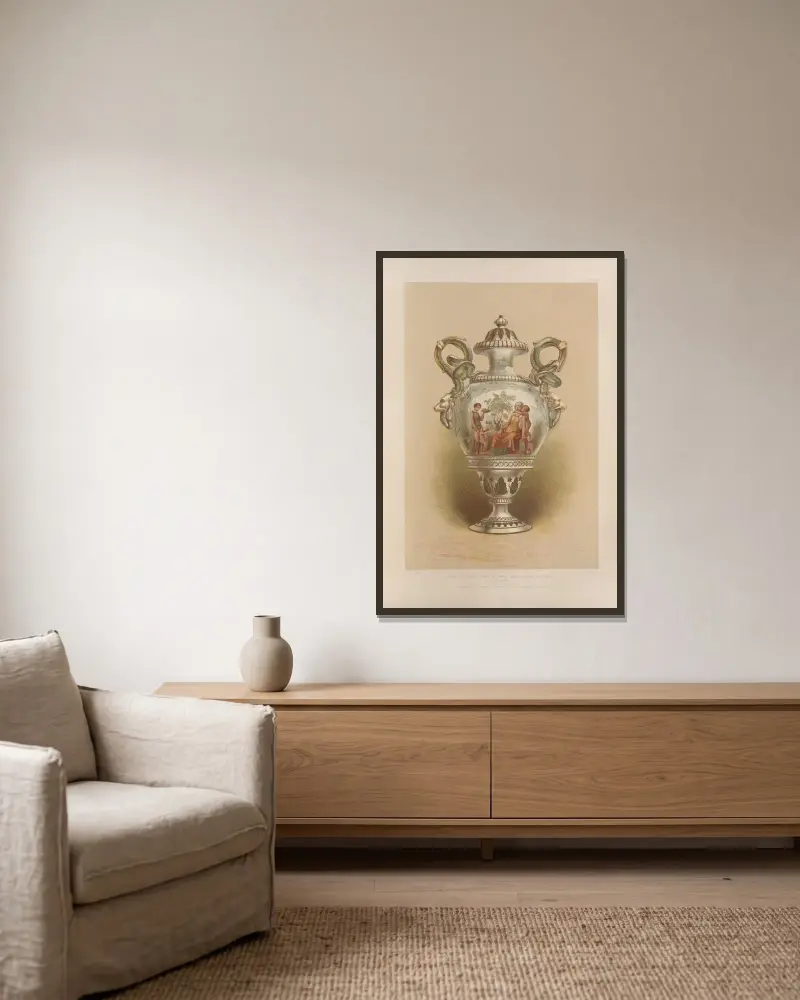 Vase in China von Matthew Digby Wyatt gerahmt an einer Wand