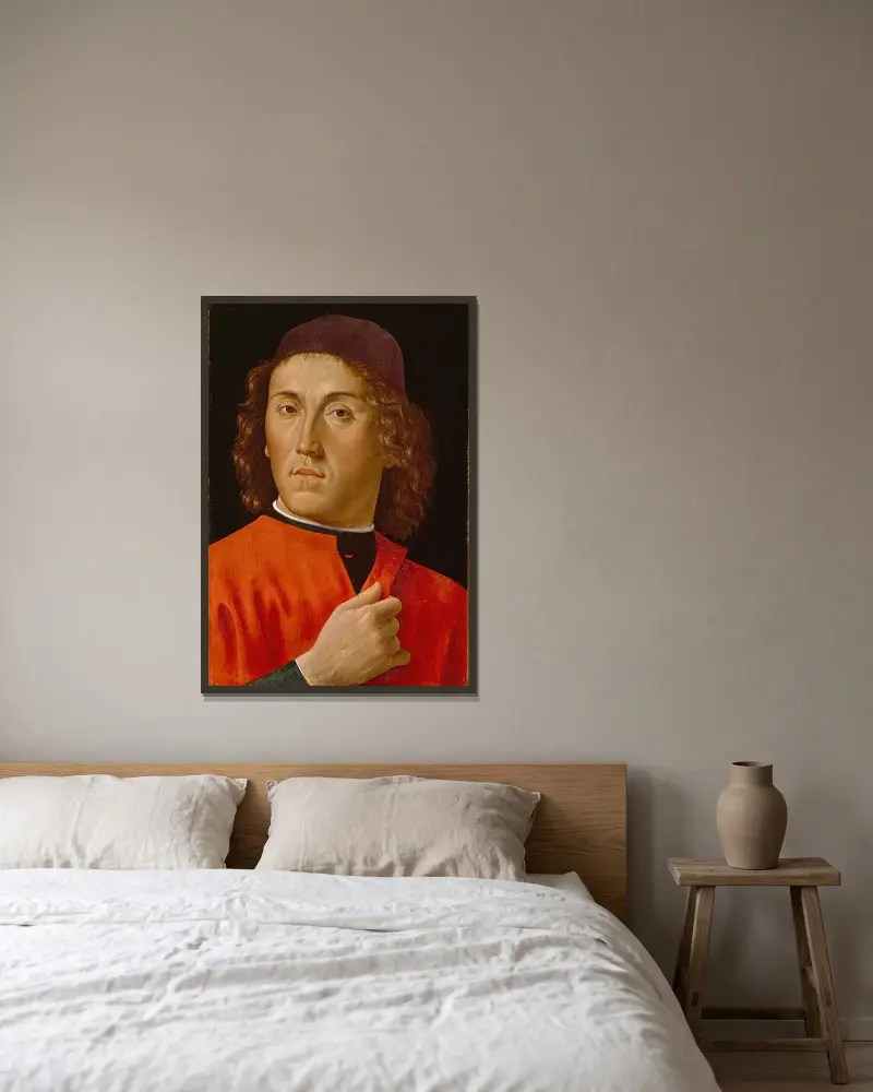 Młody mężczyzna, Domenico Ghirlandaio w ramie na ścianie