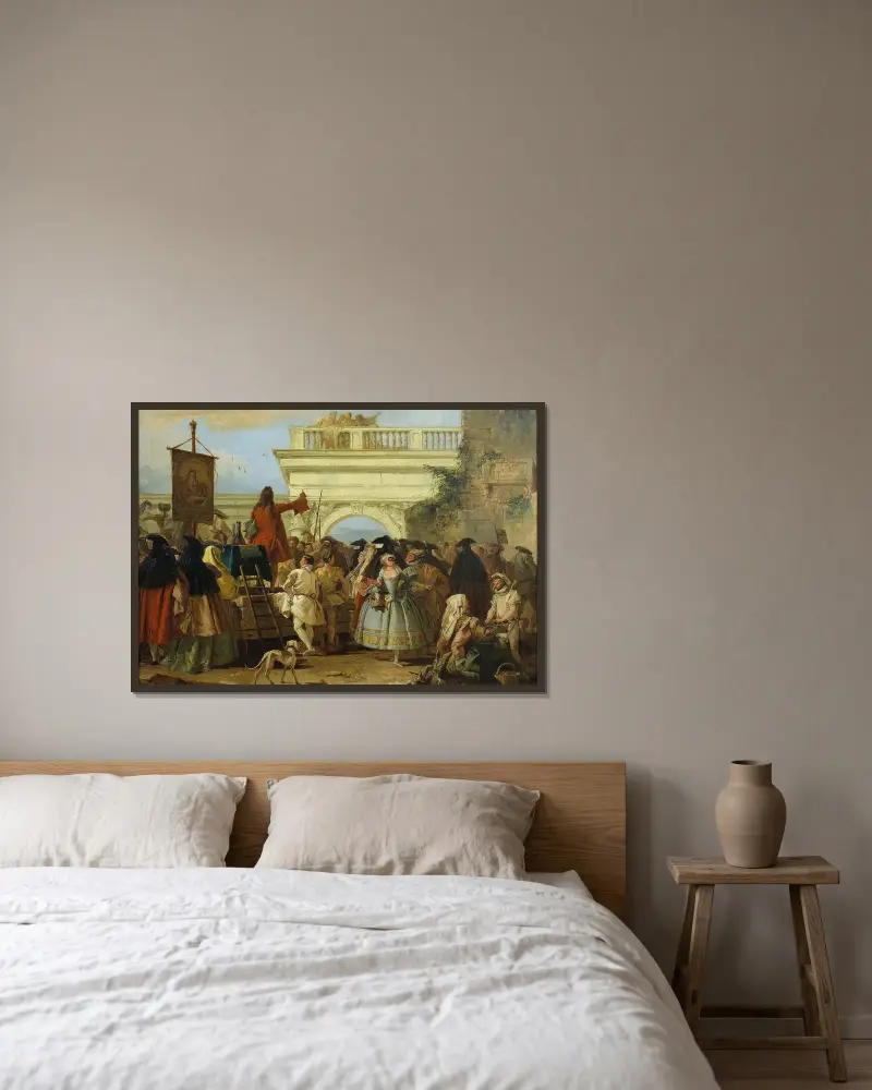 Szarlatan, Giovanni Domenico Tiepolo w ramie na ścianie