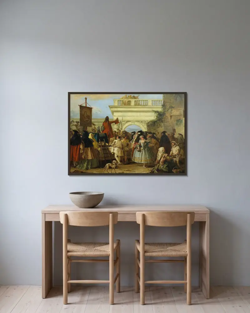 Szarlatan, Giovanni Domenico Tiepolo w ramie na ścianie