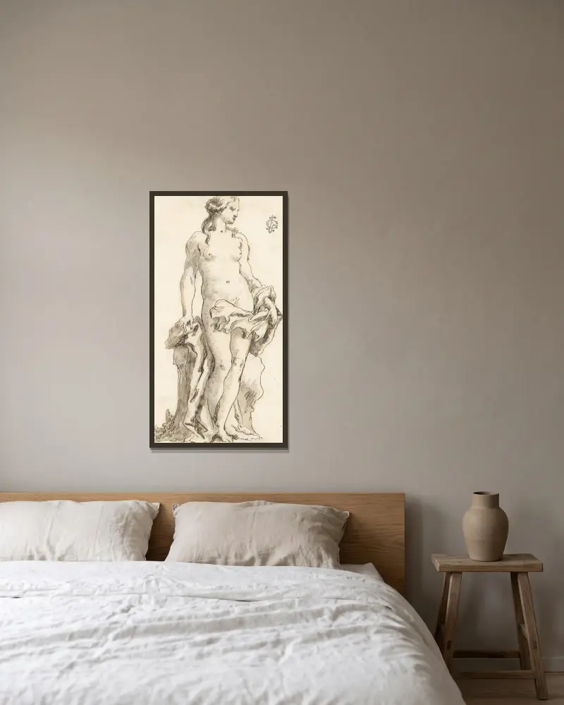 Venus av Giovanni Domenico Tiepolo inramad på en vägg