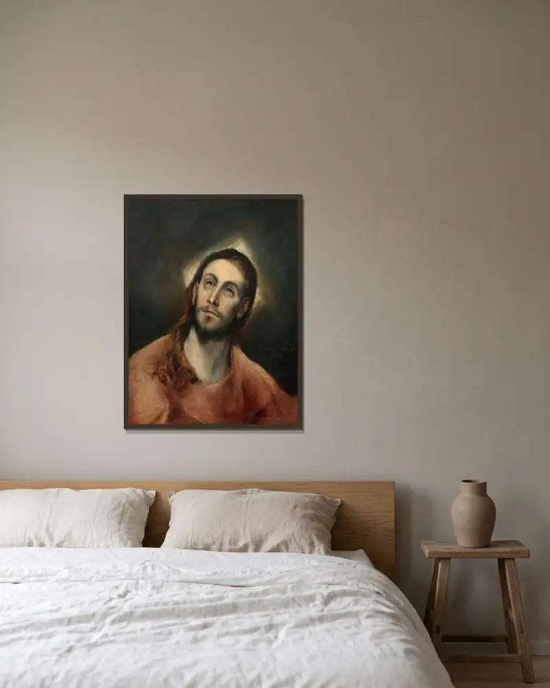 Christ In Prayer (from 1595 until 1597) av El Greco (Domenikos Theotokopoulos) inramad på en vägg