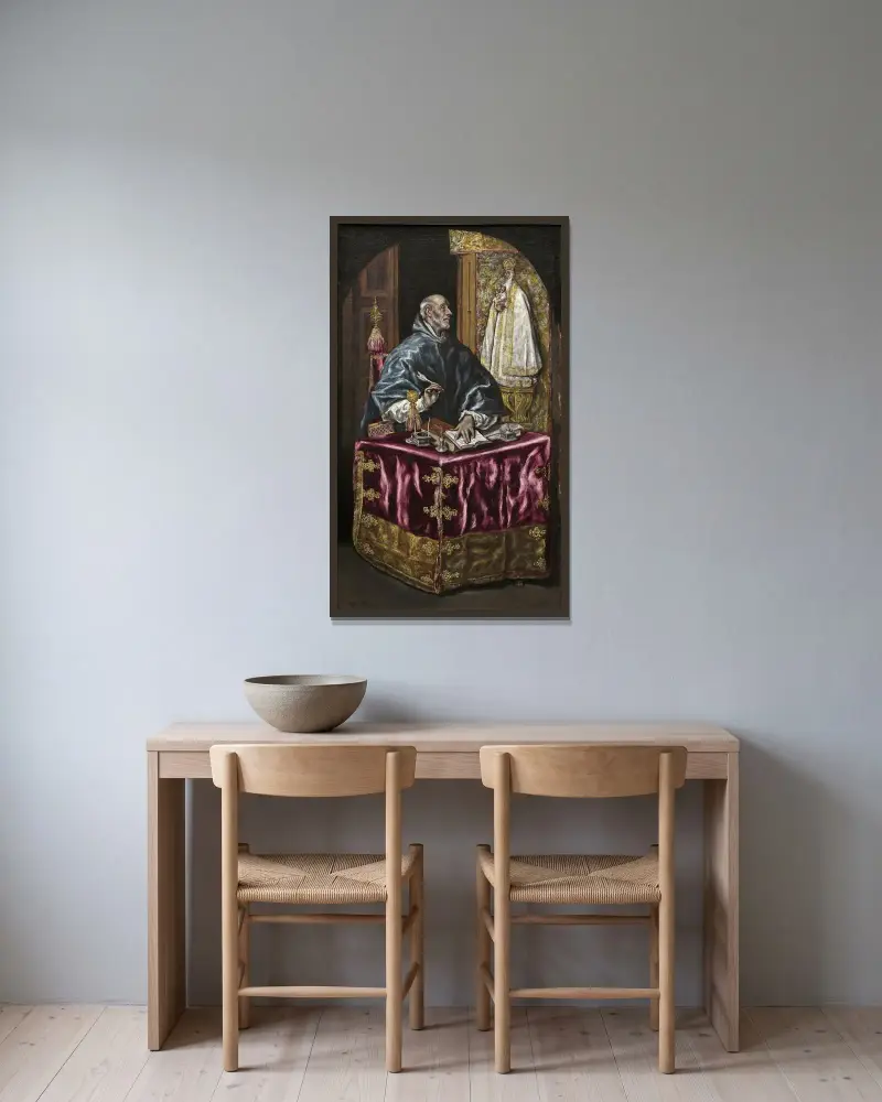 Święty Ildefons, El Greco (Domenikos Theotokopoulos) w ramie na ścianie