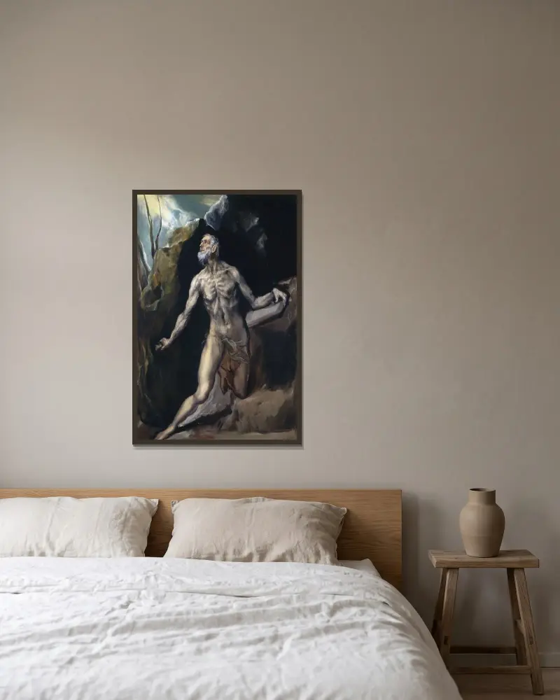 Św. Hieronim, El Greco (Domenikos Theotokopoulos) w ramie na ścianie