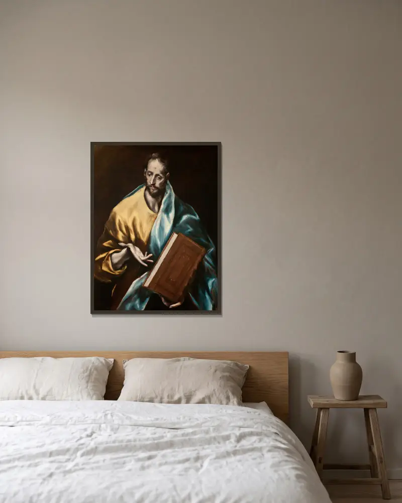 St. James the Less av El Greco (Domenikos Theotokopoulos) inramad på en vägg