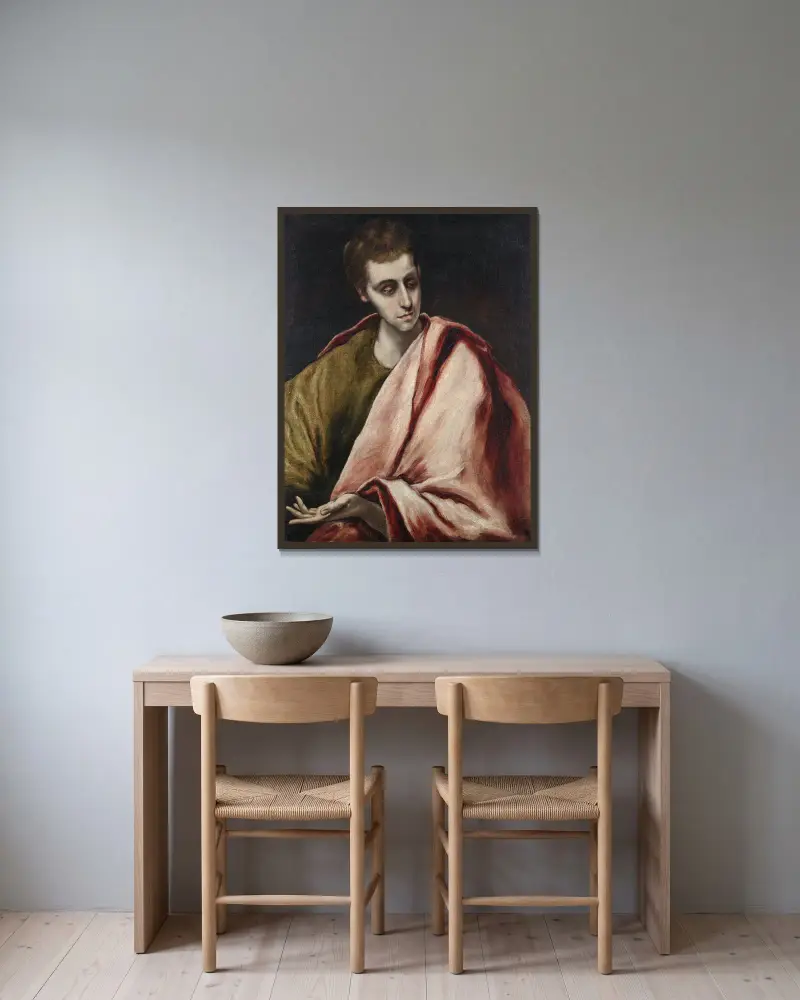 Święty Jan, El Greco (Domenikos Theotokopoulos) w ramie na ścianie
