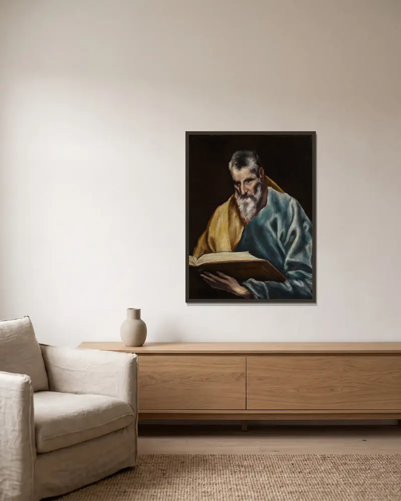 Svatý Šimon, El Greco (Domenikos Theotokopoulos) v rámu na stěně