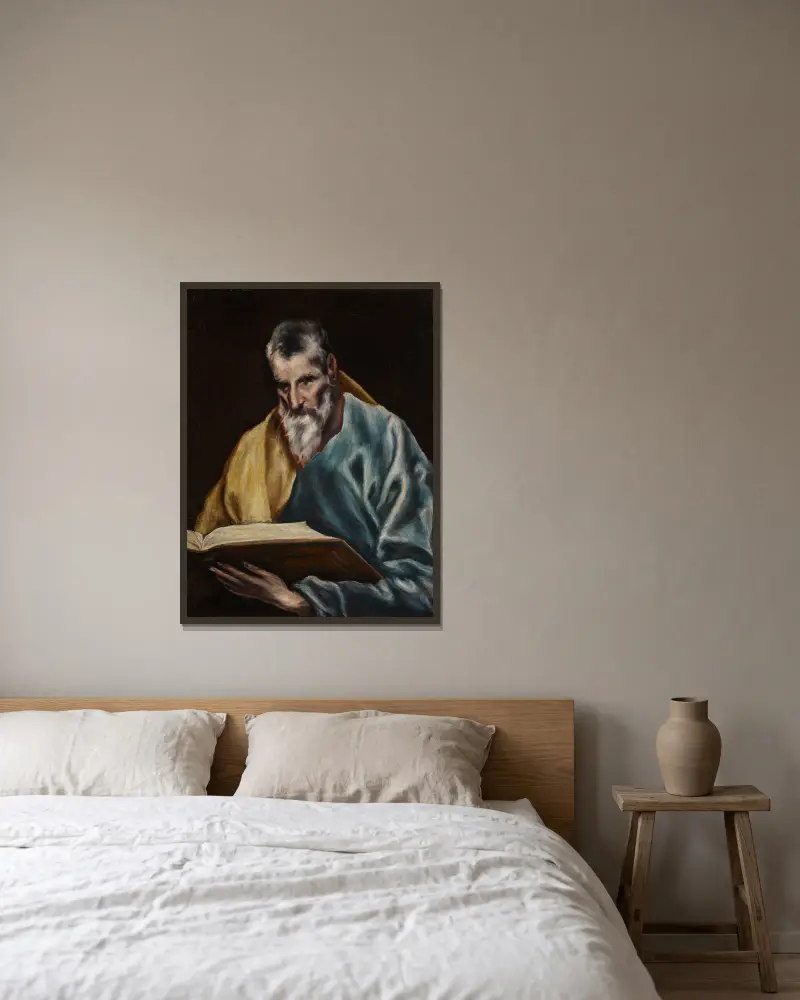 Svatý Šimon, El Greco (Domenikos Theotokopoulos) v rámu na stěně
