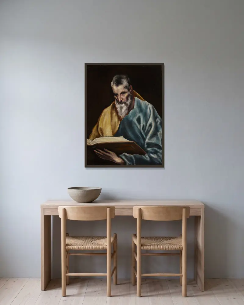 Svatý Šimon, El Greco (Domenikos Theotokopoulos) v rámu na stěně