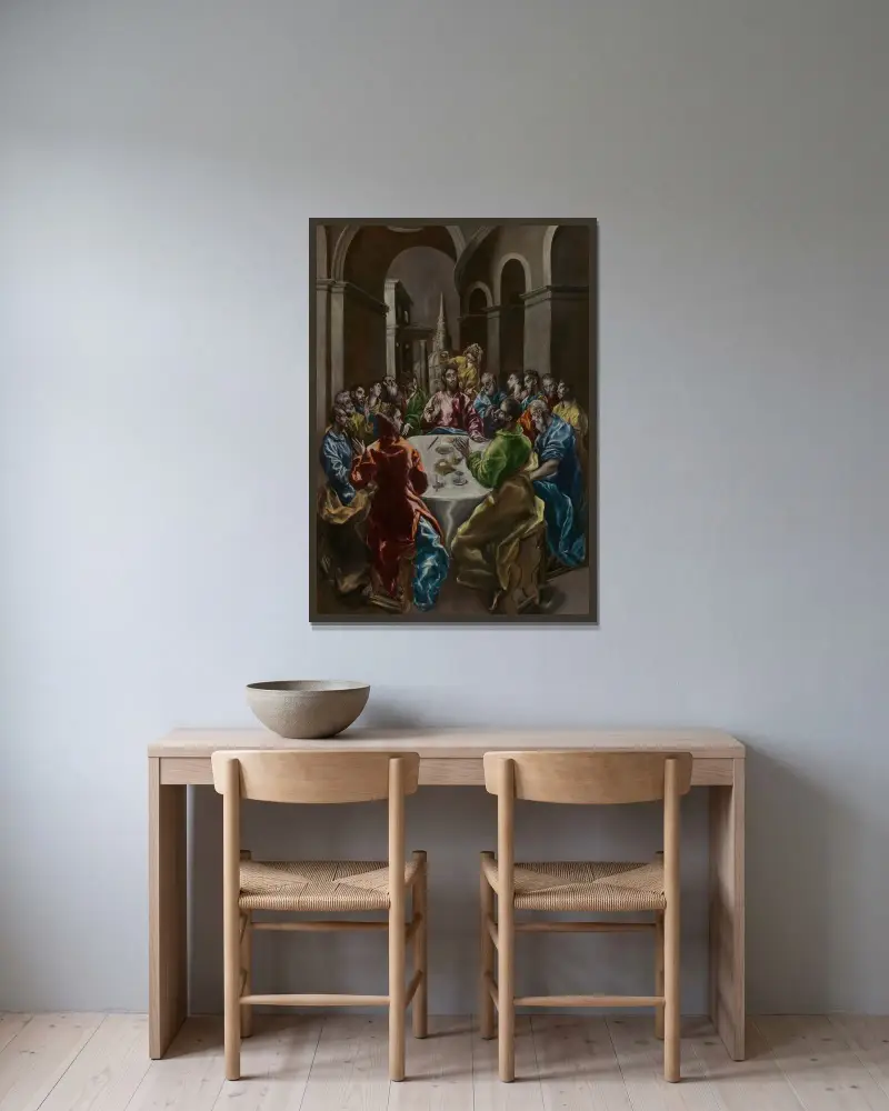 Uczta w domu Szymona, El Greco (Domenikos Theotokopoulos) w ramie na ścianie