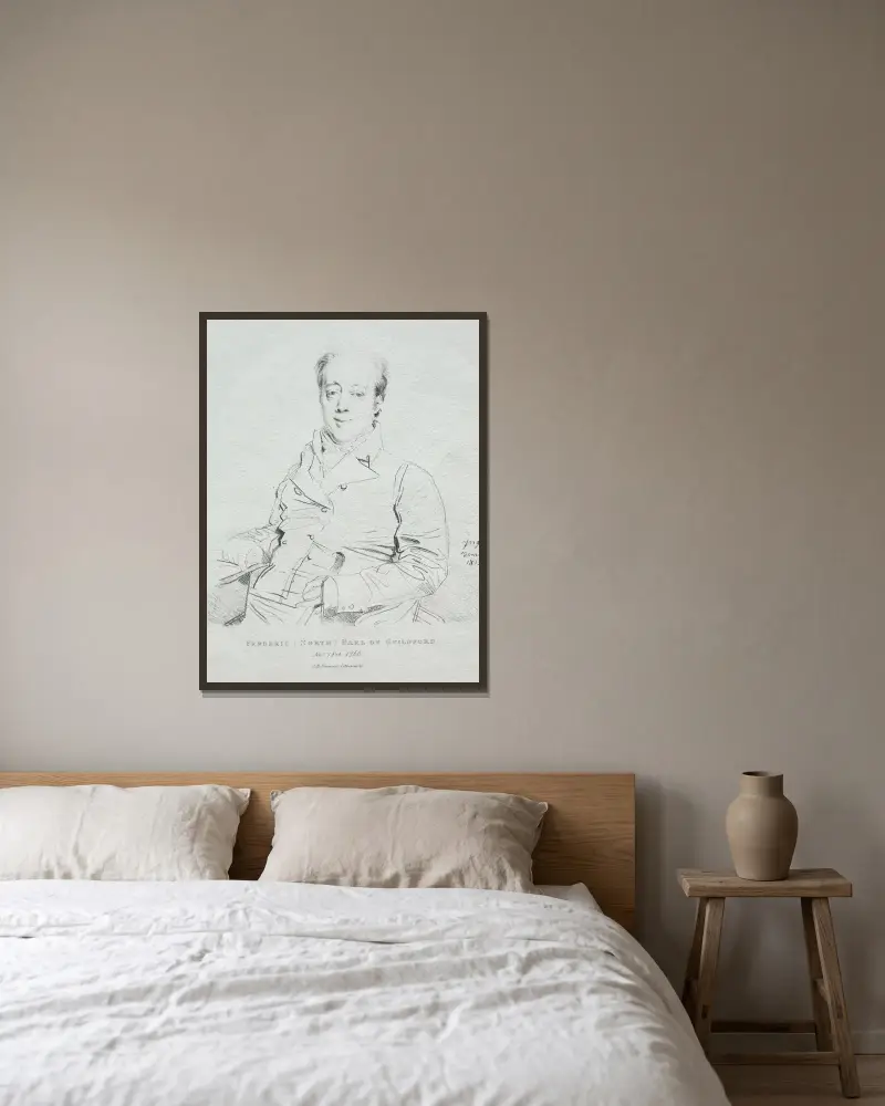 Frederic, 5. Earl of Guilford von Jean Auguste Dominique Ingres gerahmt an einer Wand