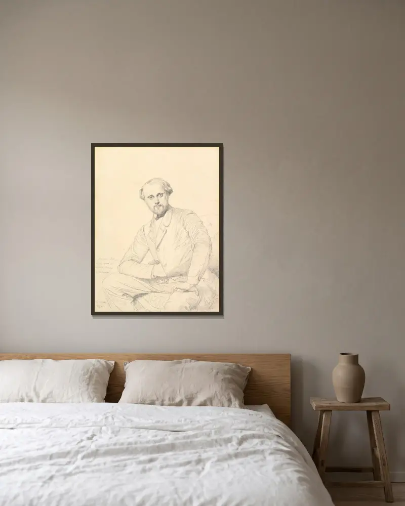 Henri Lehmann von Jean Auguste Dominique Ingres gerahmt an einer Wand