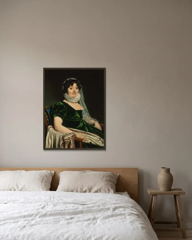 Portrait Of The Countess Of Tournon av Jean Auguste Dominique Ingres inramad på en vägg