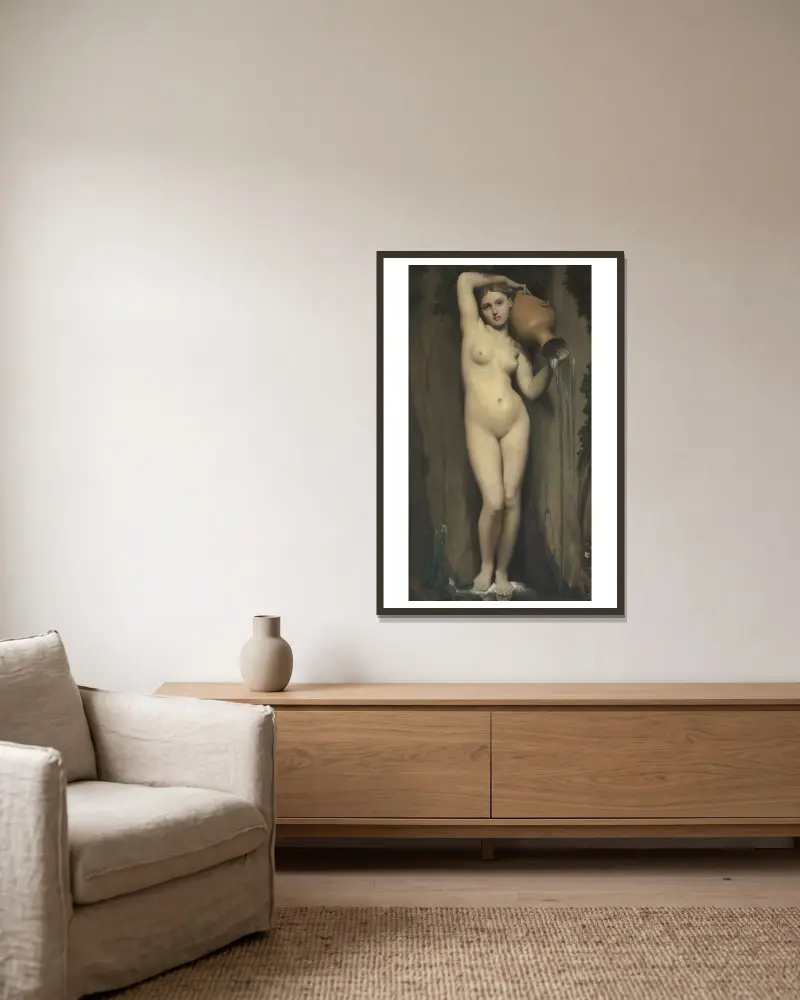 Pramen, Jean Auguste Dominique Ingres v rámu na stěně