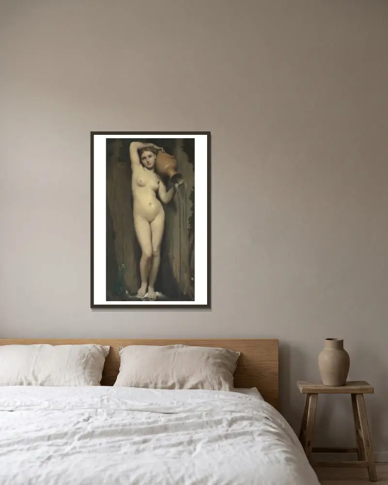 Pramen, Jean Auguste Dominique Ingres v rámu na stěně