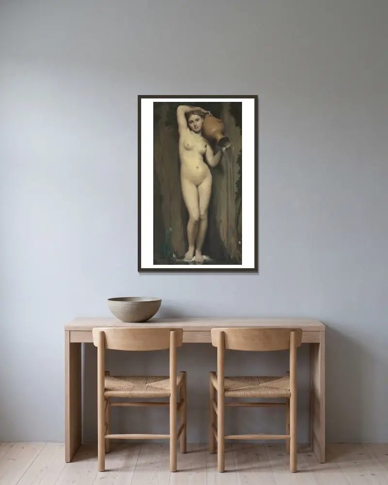 Pramen, Jean Auguste Dominique Ingres v rámu na stěně