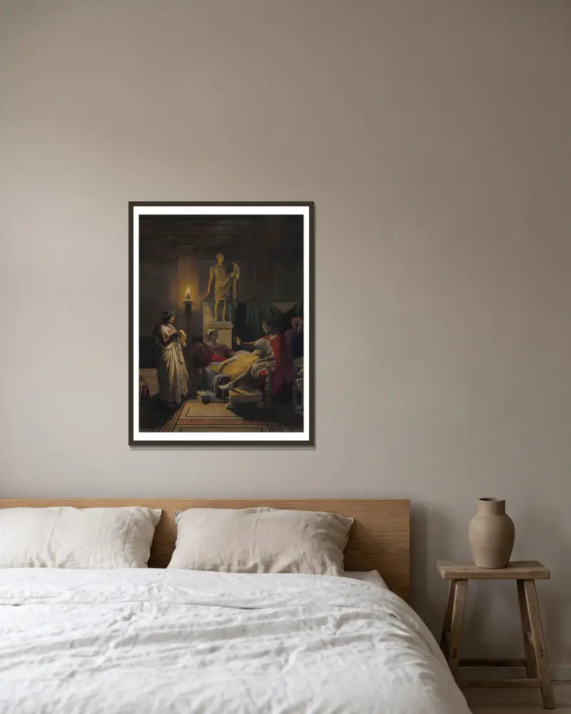 Virgil Reading from the Aeneid av Jean Auguste Dominique Ingres inramad på en vägg