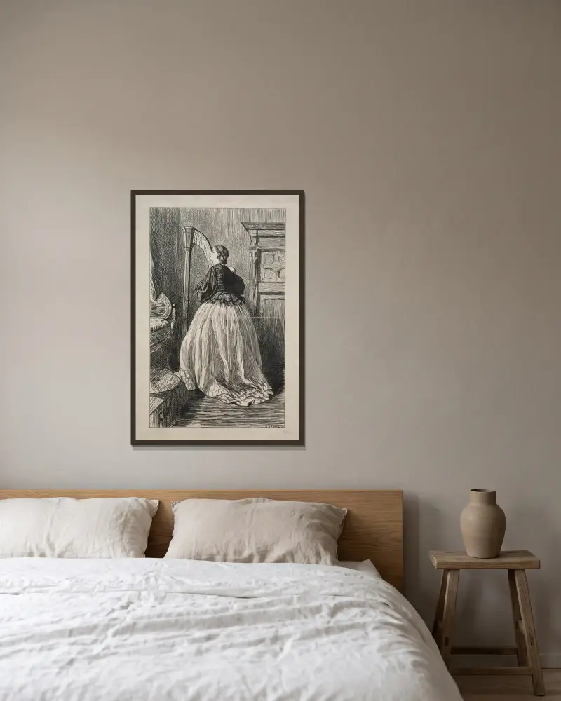 Zaśpiewaj jeszcze raz tę prostą pieśń, George Du Maurier w ramie na ścianie
