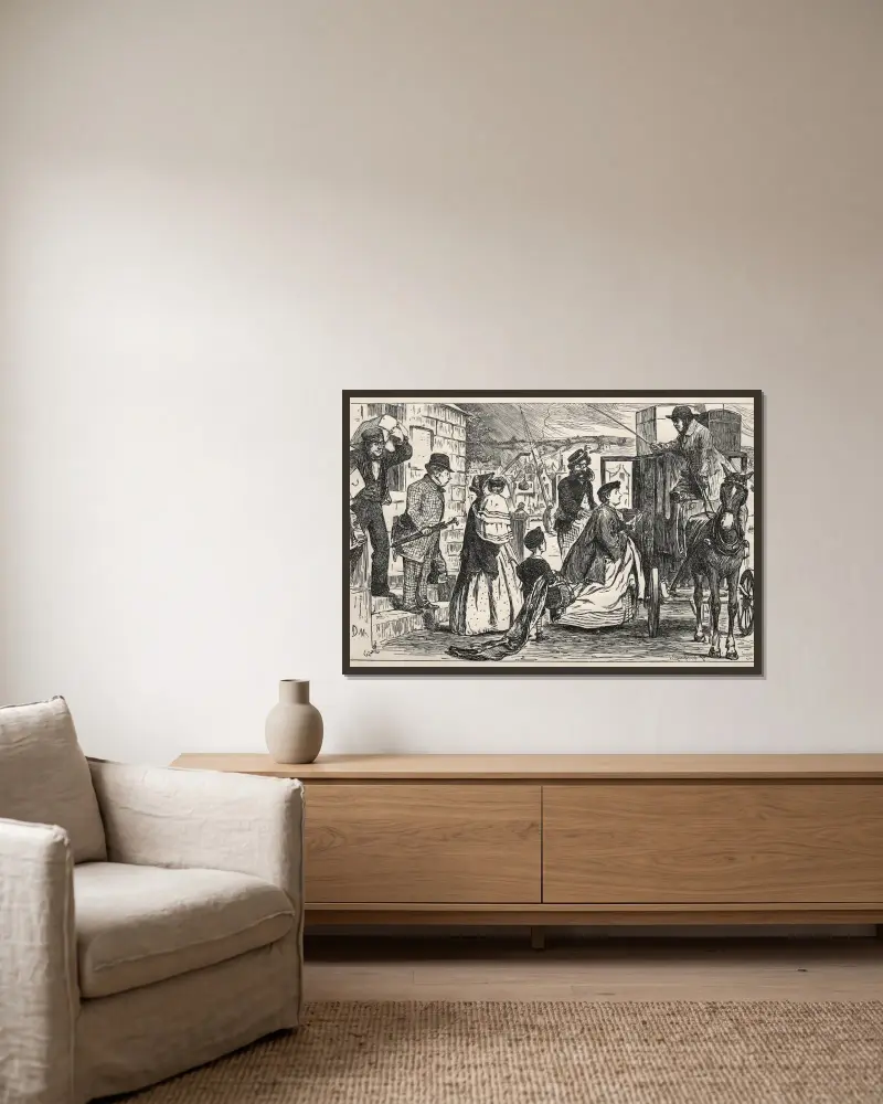 Unser glorreicher Misserfolg von George Du Maurier gerahmt an einer Wand