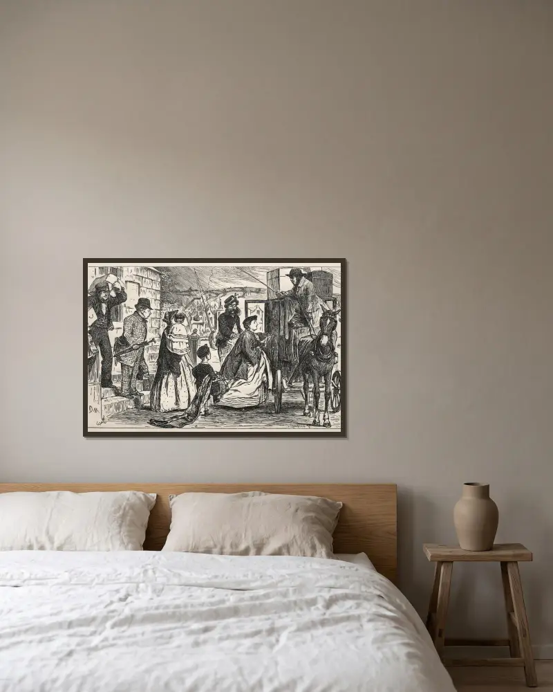 Unser glorreicher Misserfolg von George Du Maurier gerahmt an einer Wand