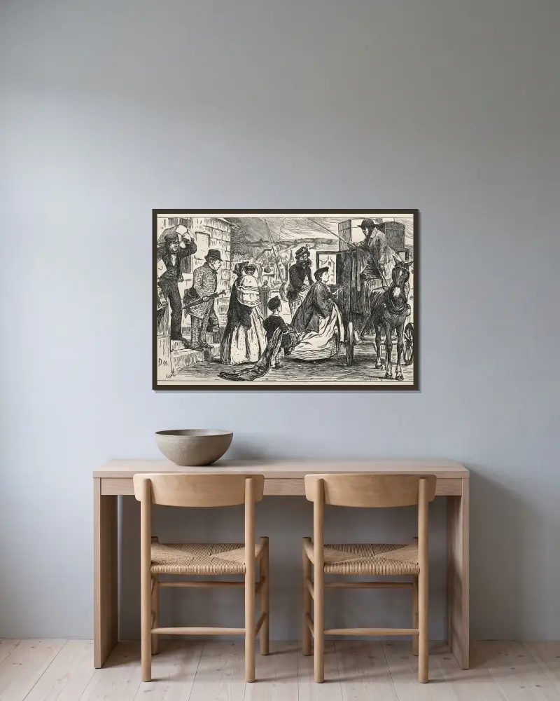 Unser glorreicher Misserfolg von George Du Maurier gerahmt an einer Wand