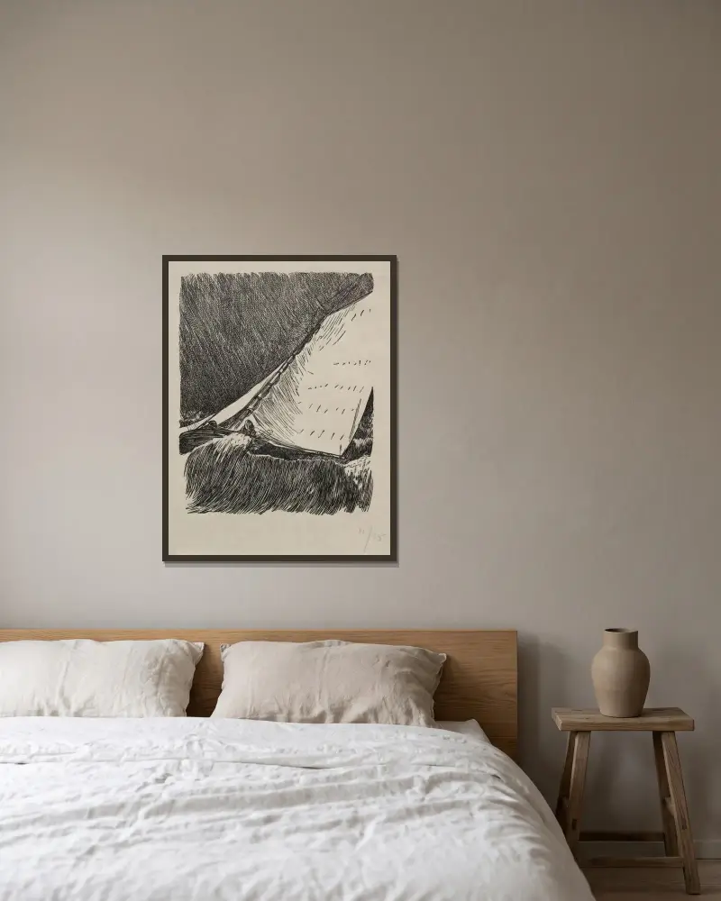 Second Thoughts von George Du Maurier gerahmt an einer Wand