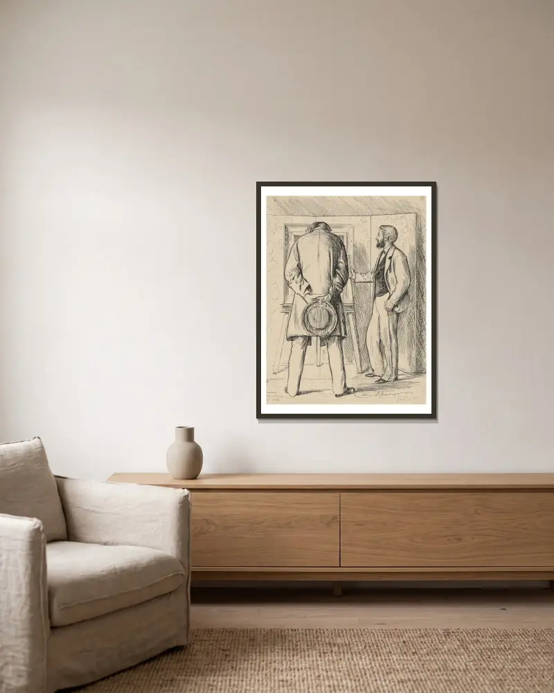 Hodina jedenáctá, George Du Maurier v rámu na stěně
