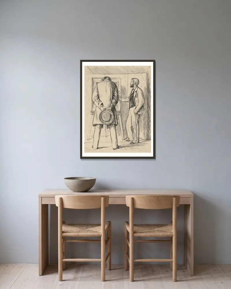 Hodina jedenáctá, George Du Maurier v rámu na stěně