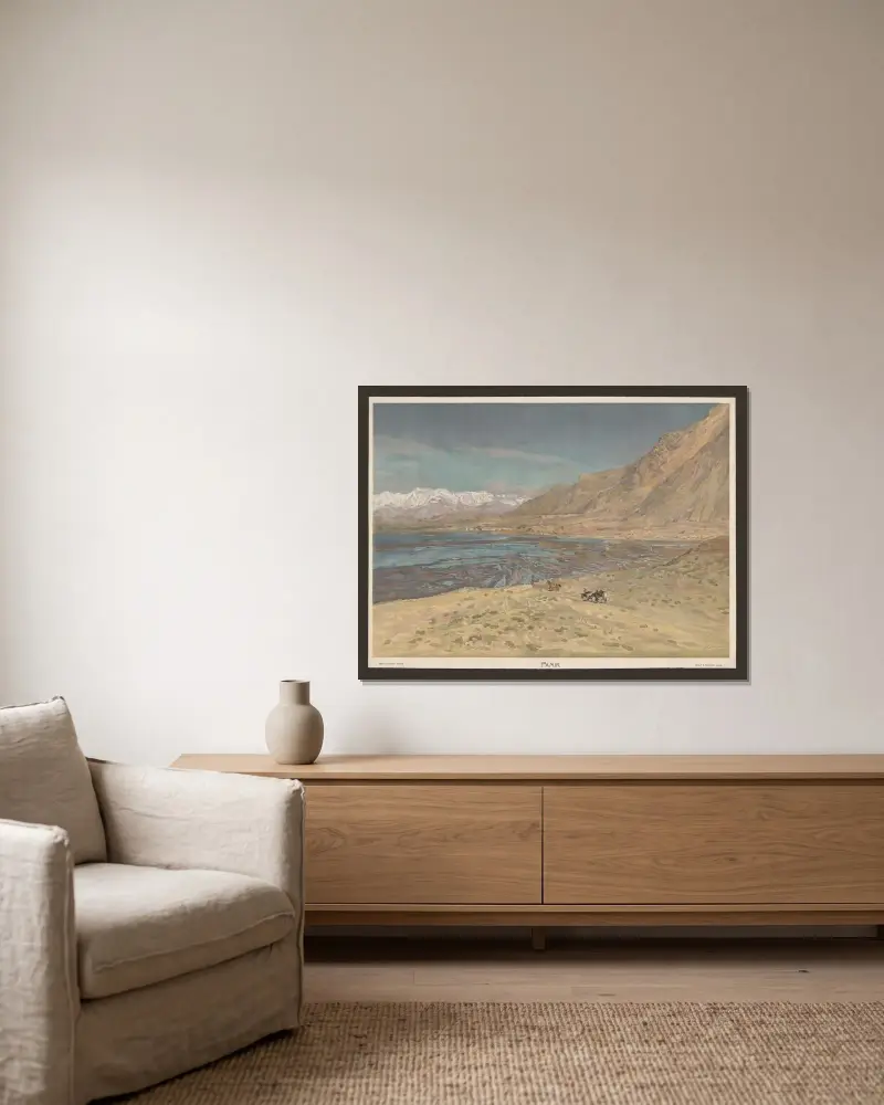 Pamir von F. E. Wachsmuth gerahmt an einer Wand
