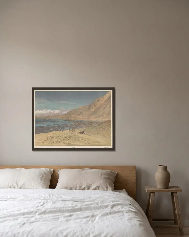 Pamir von F. E. Wachsmuth gerahmt an einer Wand