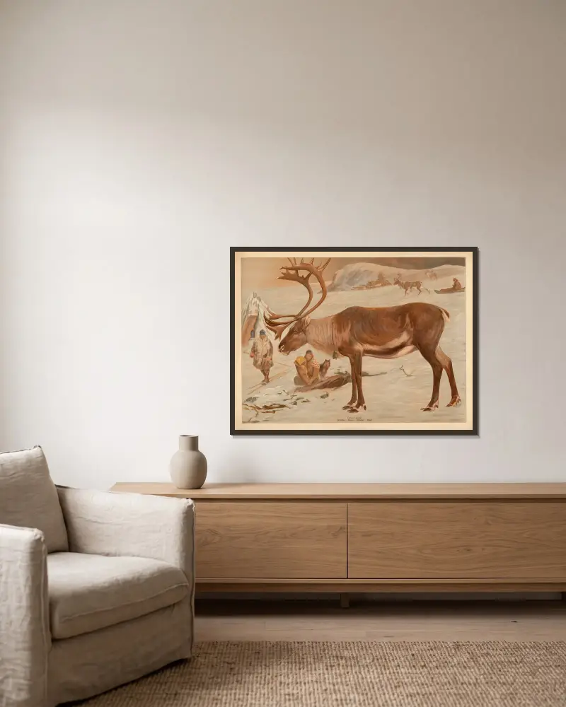 Ren von F. E. Wachsmuth gerahmt an einer Wand