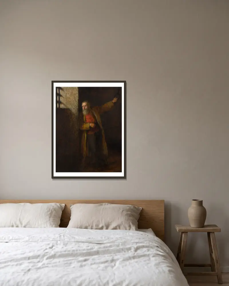 Ein Staatsgefangener von Eastman Johnson gerahmt an einer Wand