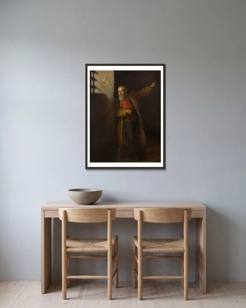 Ein Staatsgefangener von Eastman Johnson gerahmt an einer Wand