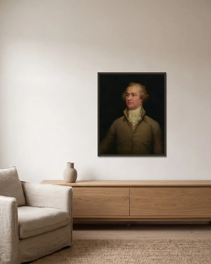 Alexander Hamilton av Eastman Johnson inramad på en vägg