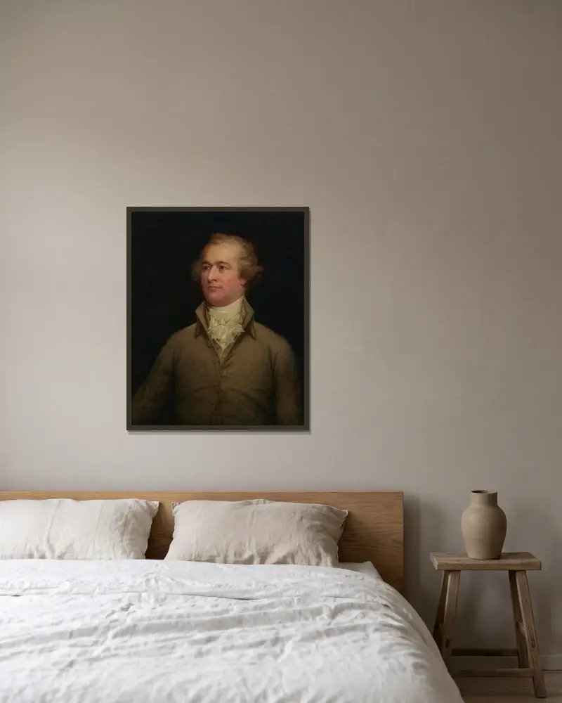Alexander Hamilton av Eastman Johnson inramad på en vägg