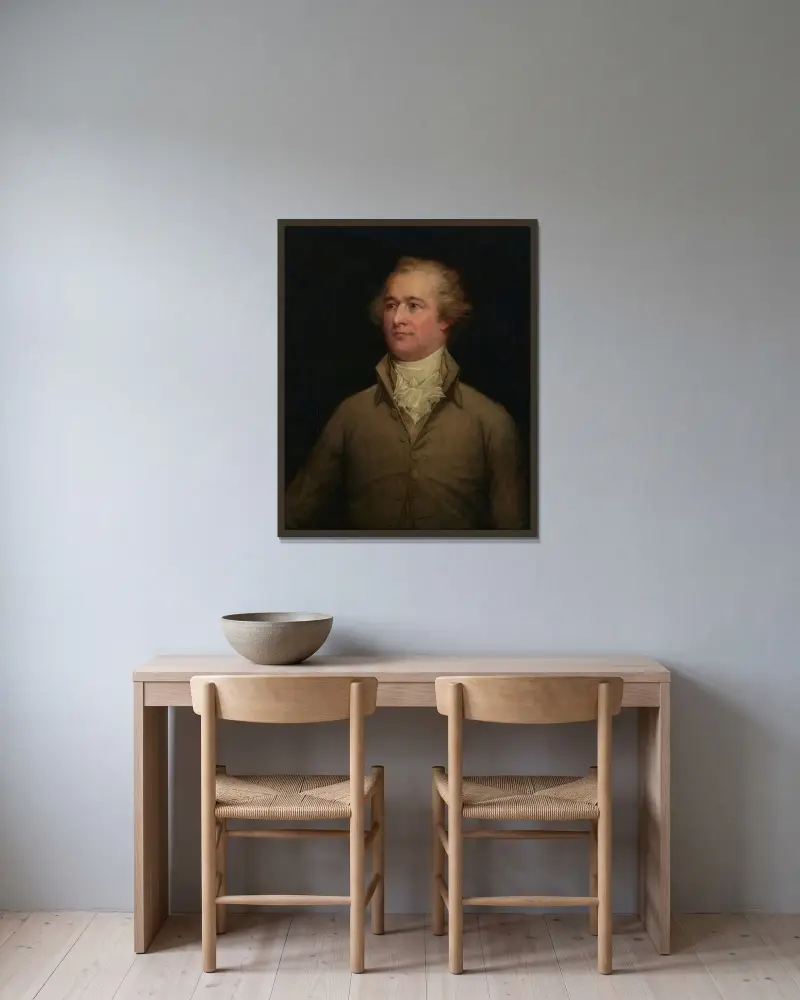 Alexander Hamilton av Eastman Johnson inramad på en vägg