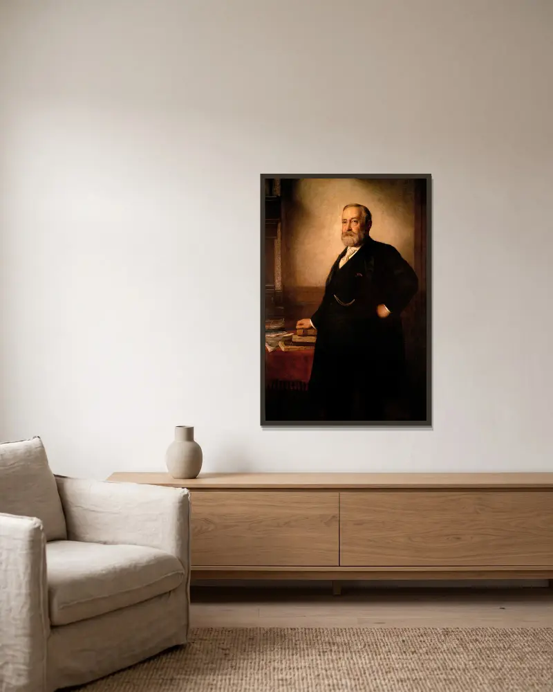 Benjamin Harrison – Nr. 1, Eastman Johnson v rámu na stěně
