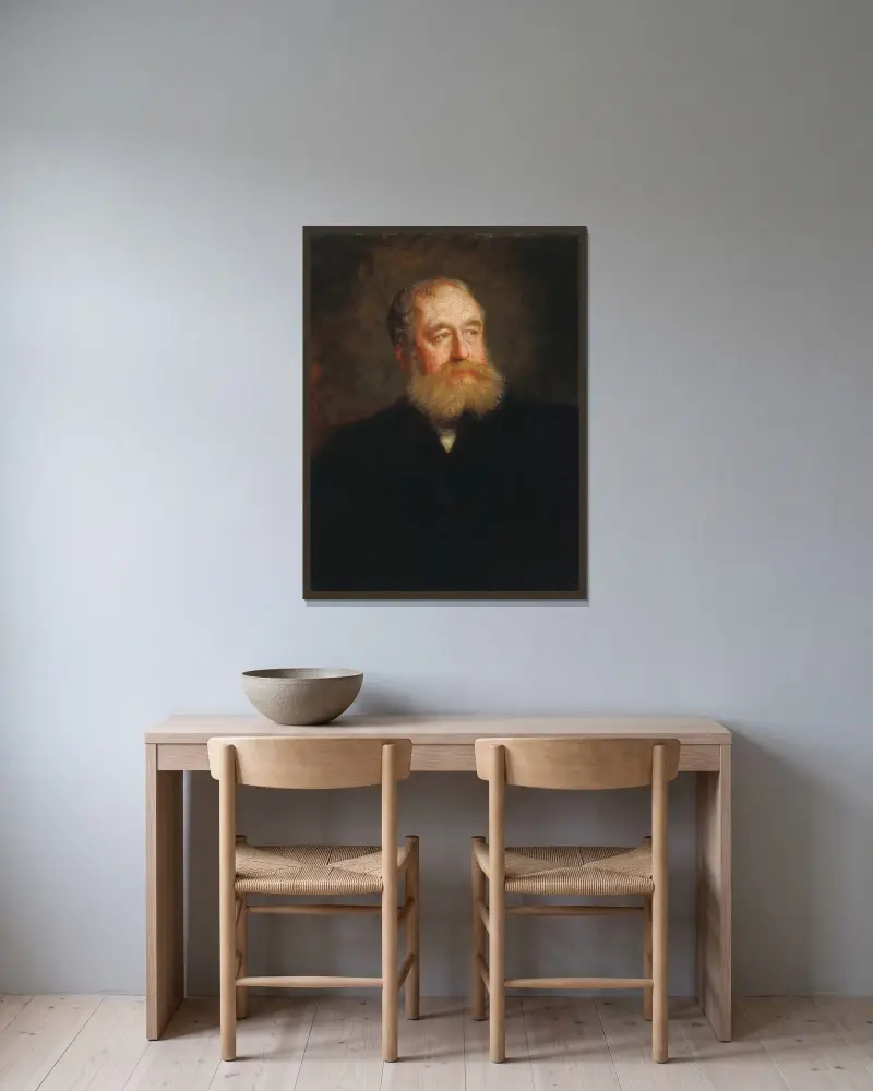 Joseph Wesley Harper Jr. av Eastman Johnson inramad på en vägg