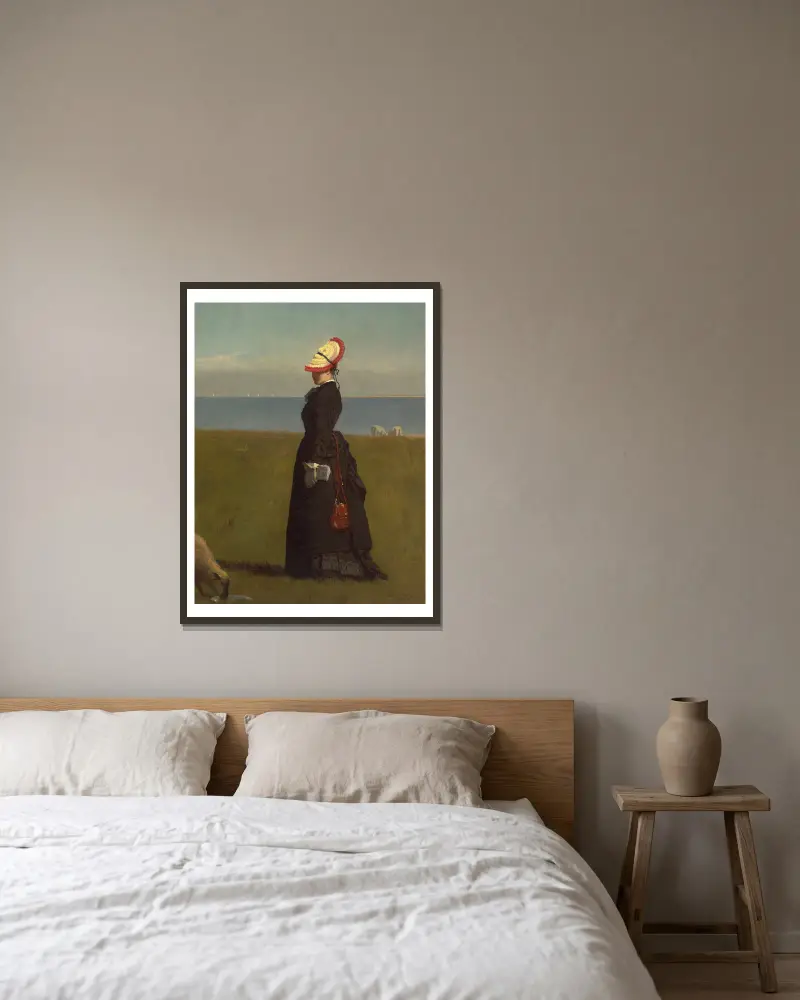 Jagnięta, Nantucket, Eastman Johnson w ramie na ścianie