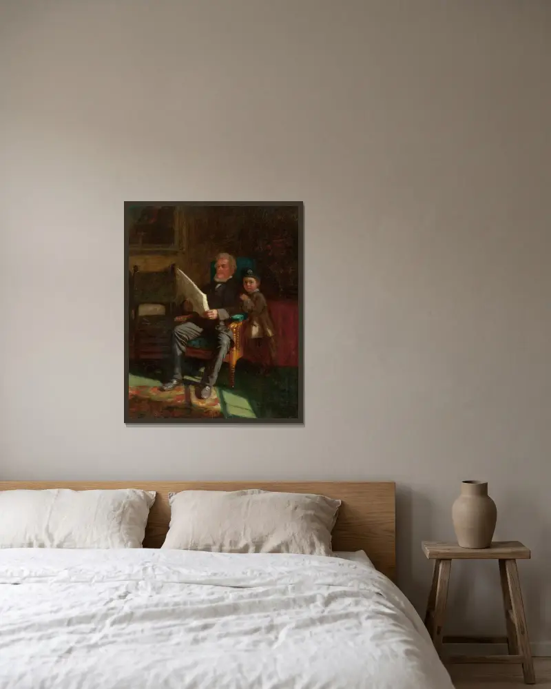 Porträtt av John C. Chandler och Philip J. Wilson av Eastman Johnson inramad på en vägg
